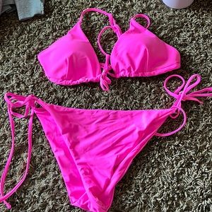 SHEIN hot pink bikini; NEVER WORN